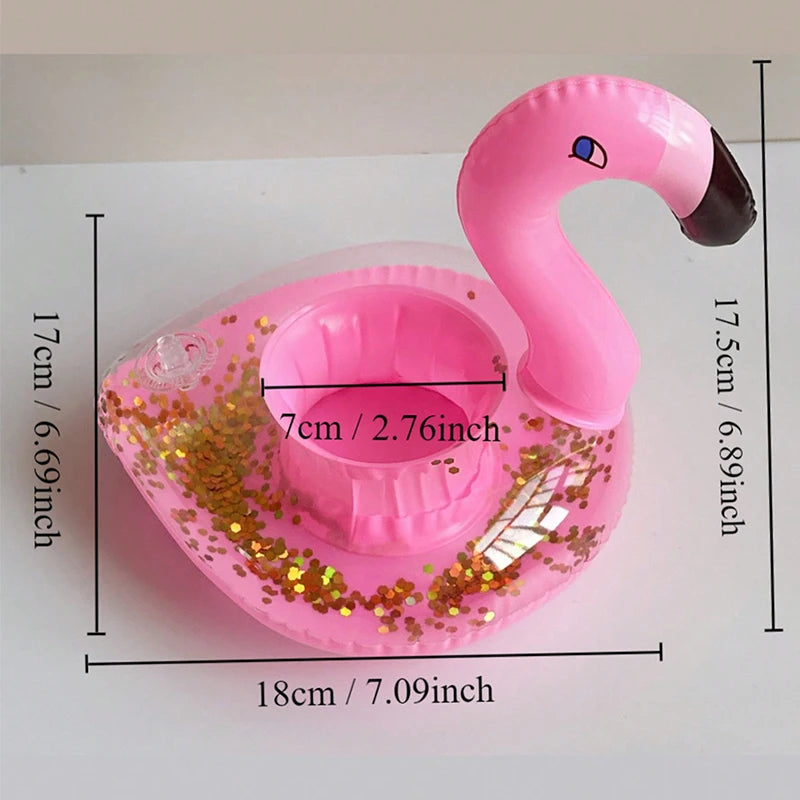 Inflatable Pool Cup Holders Flamingo Float Coasters 5/10 Pack