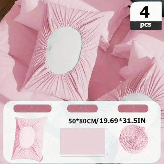 4pcs/Set Disposable Pillowcase Dirt-Proof Universal Fit For Hotel Beauty Salon Travel No Pillow Core Included Portable Supplies Peaceful Pleasures Health and Wellness