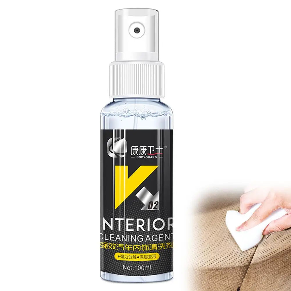 Car Interior Cleaner Agent Ceiling Cleaner Leather Flannel Woven Fabric Water Free Multipurpose Auto Dash Cleaning Tool Peaceful Pleasures Health and Wellness A