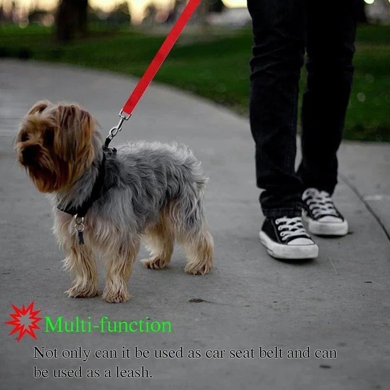Adjustable Nylon Dog Car Seat Belt – Dogs, Cats & Ferrets