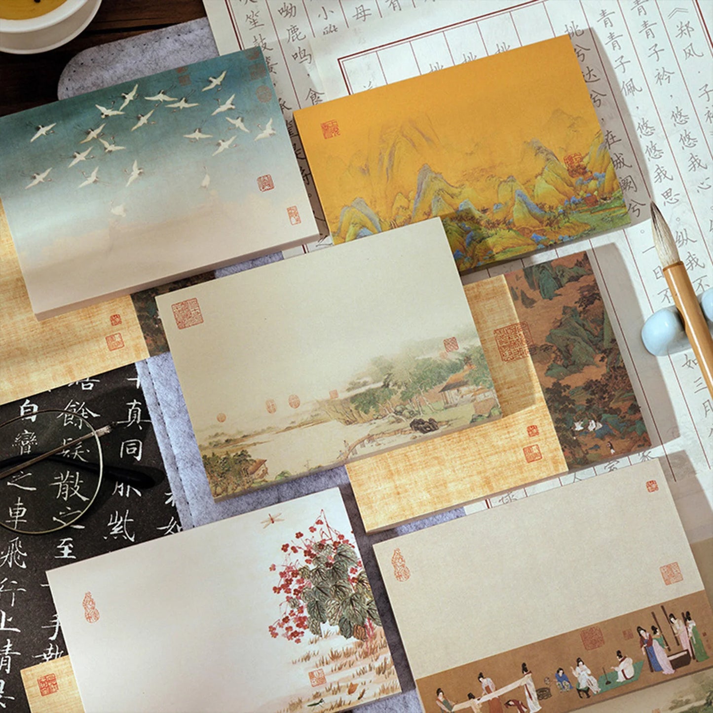 Chinese Painting Style Notes For Journal Decorating 80 Sheets Scenery Notes Oriental Art Diy Decoration Paper For Planner Notes Peaceful Pleasures Health and Wellness