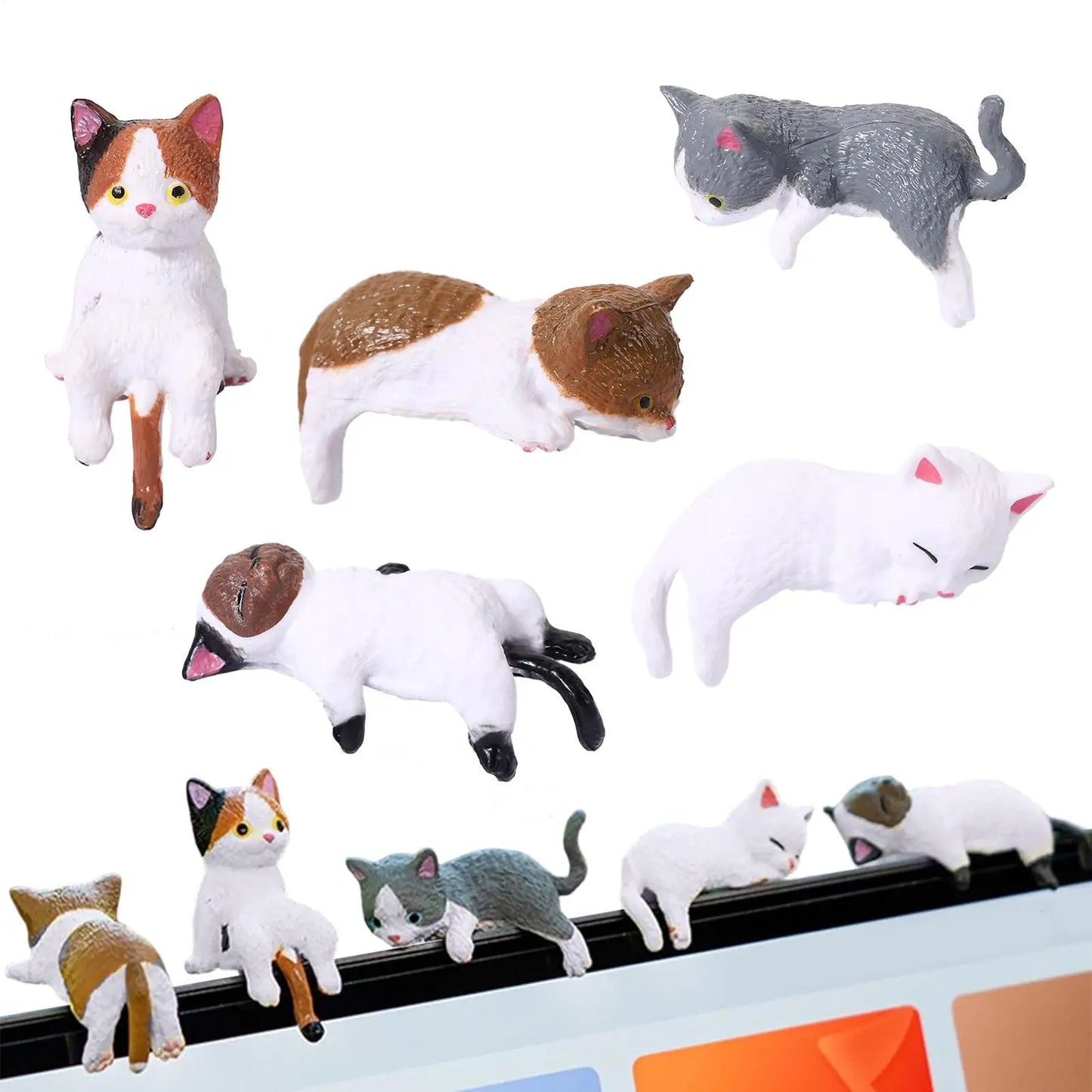 5-Piece Mini Cat Figurines – Home, Car & Desktop Décor