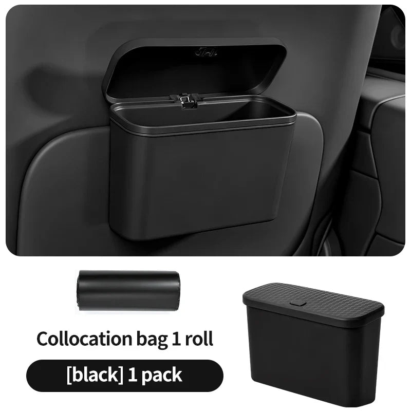 Hanging Car Trash Can with Lid – Waterproof Wet & Dry Organizer