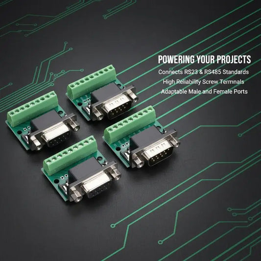 New 5Pcs DB9 Male Female Adapter Signals Terminal Module RS232 RS485 Serial To Terminal 9-Pin 9-Hole Connector Peaceful Pleasures Health and Wellness