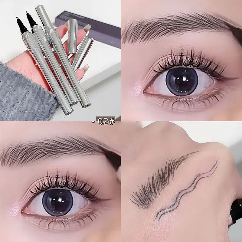 LUXURYTO 2-Fork Waterproof Liquid Eyebrow Pen – Ultra-Fine Tip