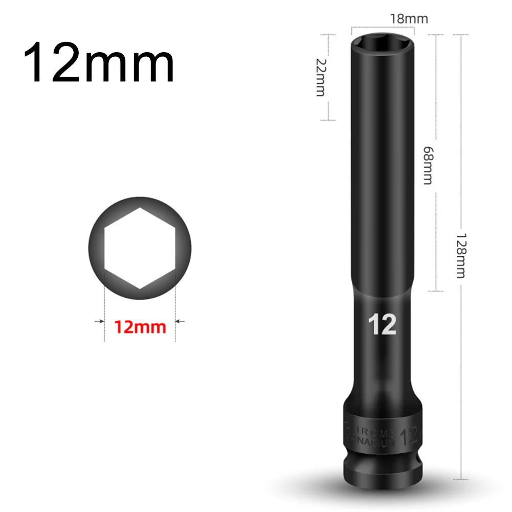1 Drive Deep Impact Hex Socket Extra Bolt Nut Driver Bit 8- Spanner