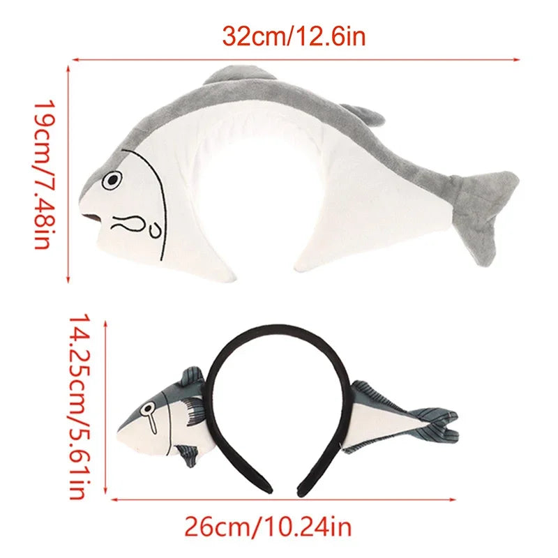 Cute Plush Fish Hair Hoop – Girls' Wash Face Headband