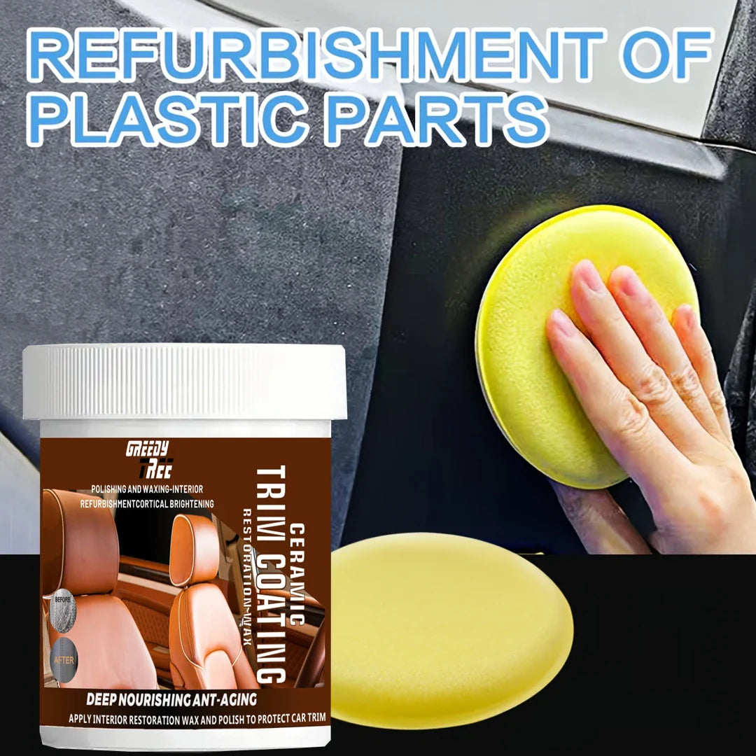 GREEDY TREE Car Plastic Restorer – Crystal Clear Wax Polish