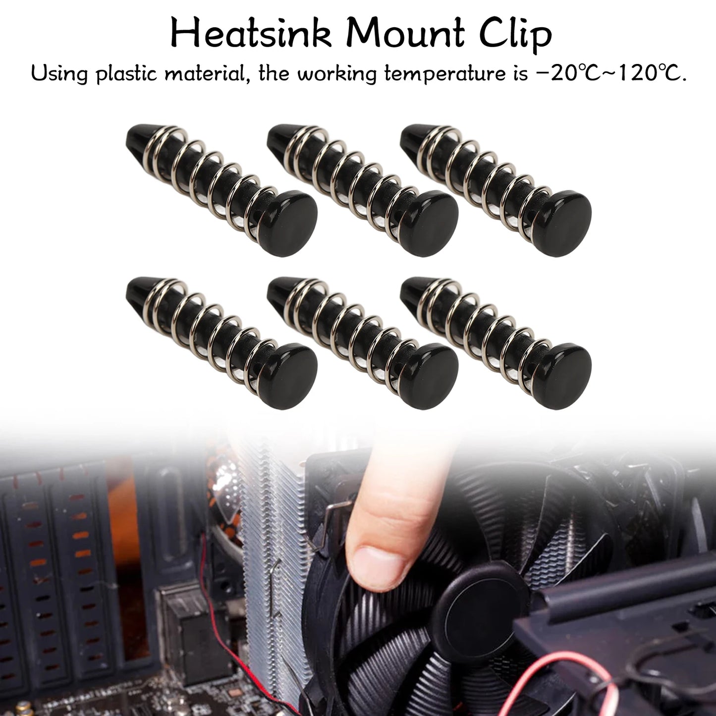 Heatsink Mount Pin Cooler Mounting Pin Heatsink Mount Pin 18.6mm Heat Sink Cooler Mounting Clip Plastic Fastener Set Kit Peaceful Pleasures Health and Wellness
