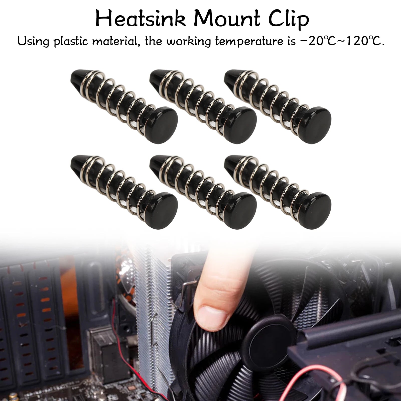 Heatsink Mount Pin Cooler Mounting Pin Heatsink Mount Pin 18.6mm Heat Sink Cooler Mounting Clip Plastic Fastener Set Kit Peaceful Pleasures Health and Wellness
