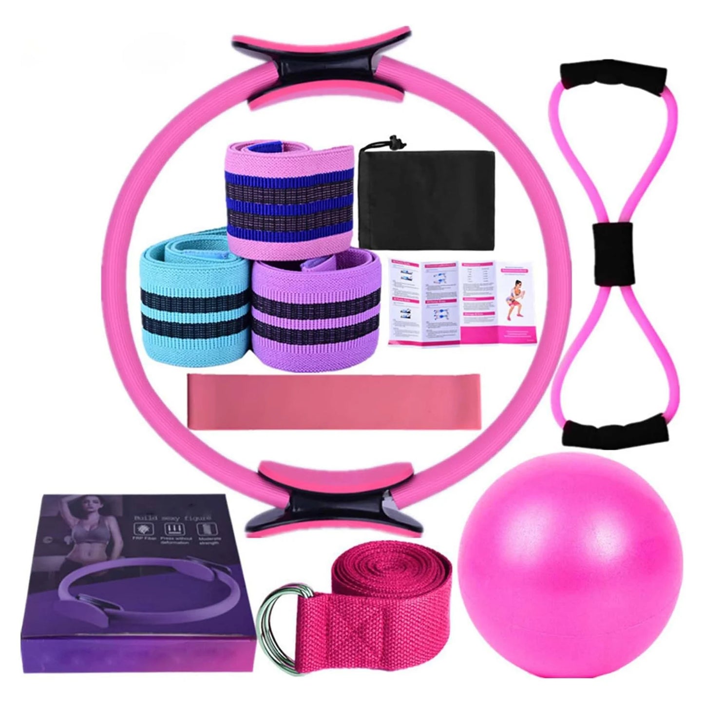 11-Piece Yoga & Pilates Set – Ring, Ball & Resistance Bands Kit