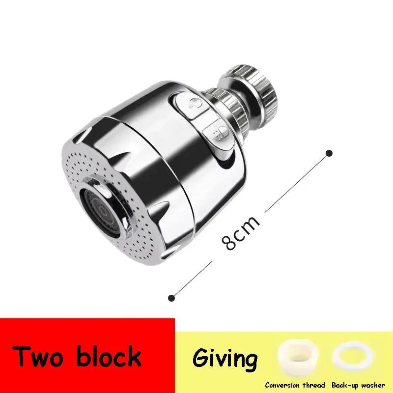 360° Rotating Faucet Aerator & Extension Tube | Water-Saving
