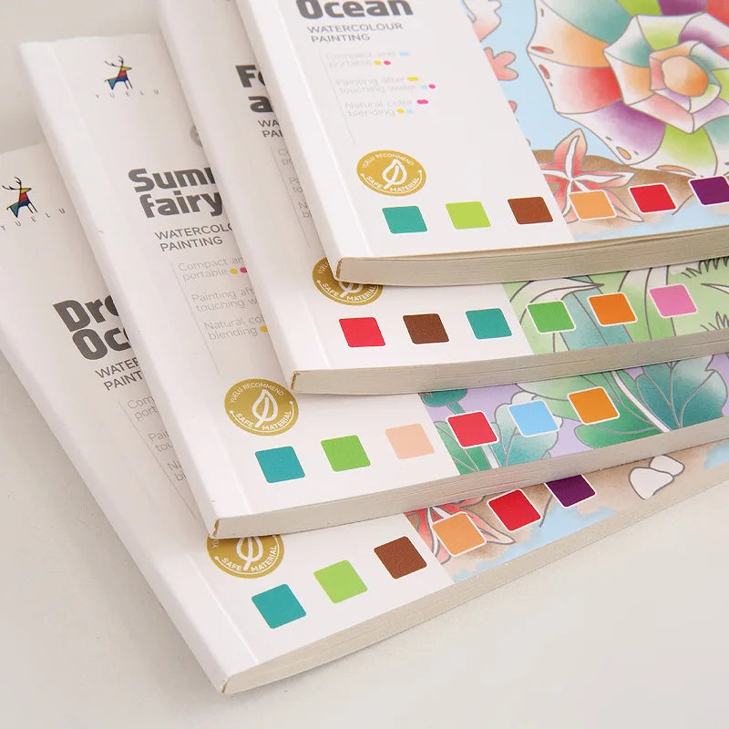 Watercolor Coloring Book Gouache Doodle Drawing Children's Comes