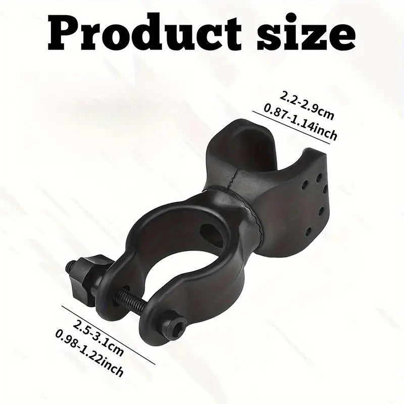 2pcs U-shaped 2nd Generation 360 Degree Rotating Bike Clip Bicycle Stand ABS Plastic Light Clip Flashlight Light Holder Peaceful Pleasures Health and Wellness