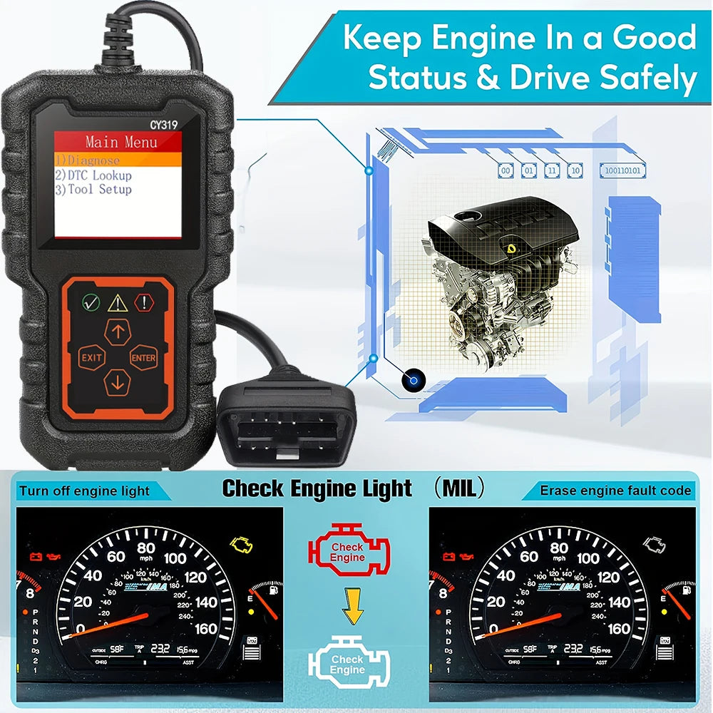 OBD2 Scanner – Engine Code Reader & Diagnostic Tool 1996+ Cars Peaceful Pleasures Health and Wellness