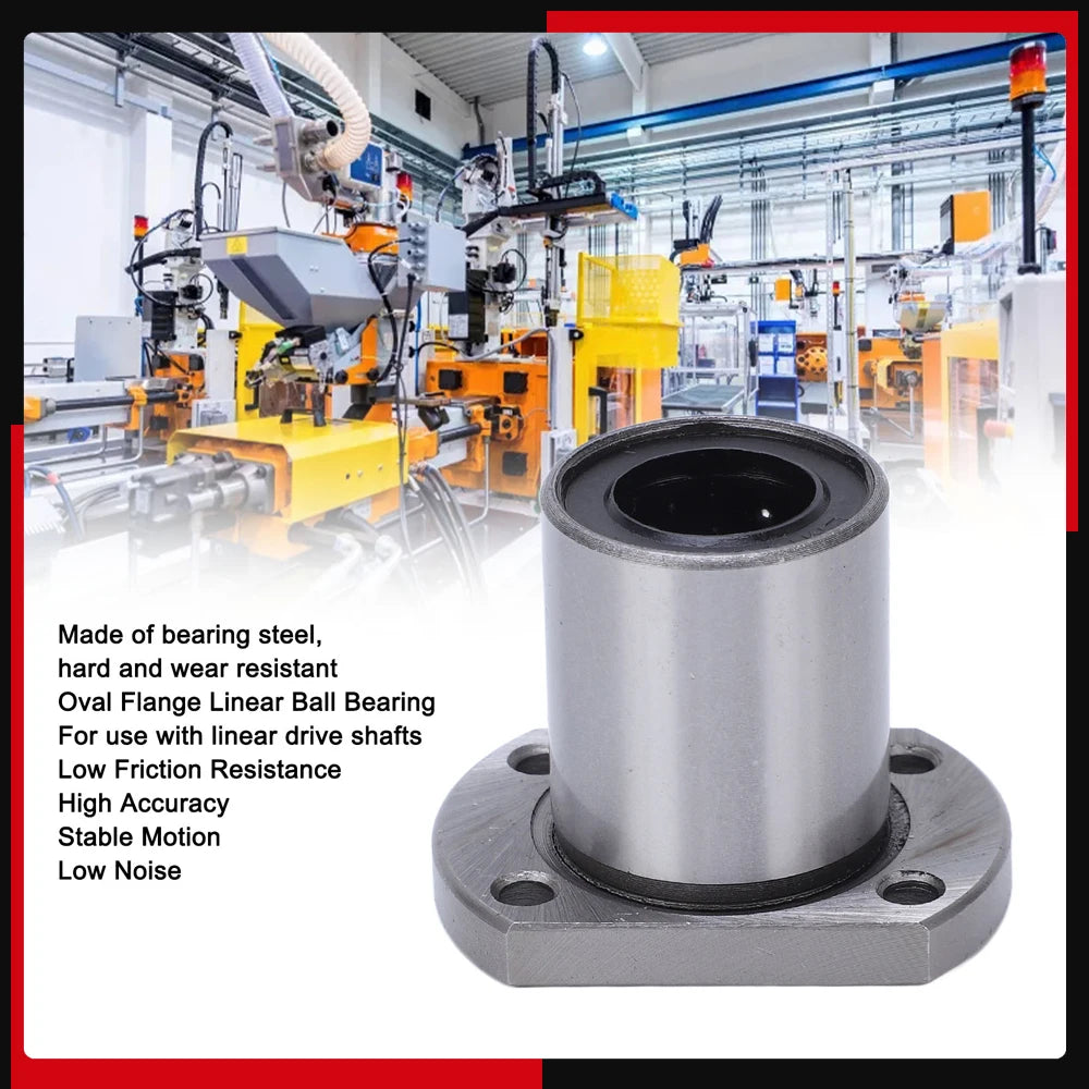Oval Flange Linear Ball Bearing CNC Motion Axes Inner Diameter LMH16UU