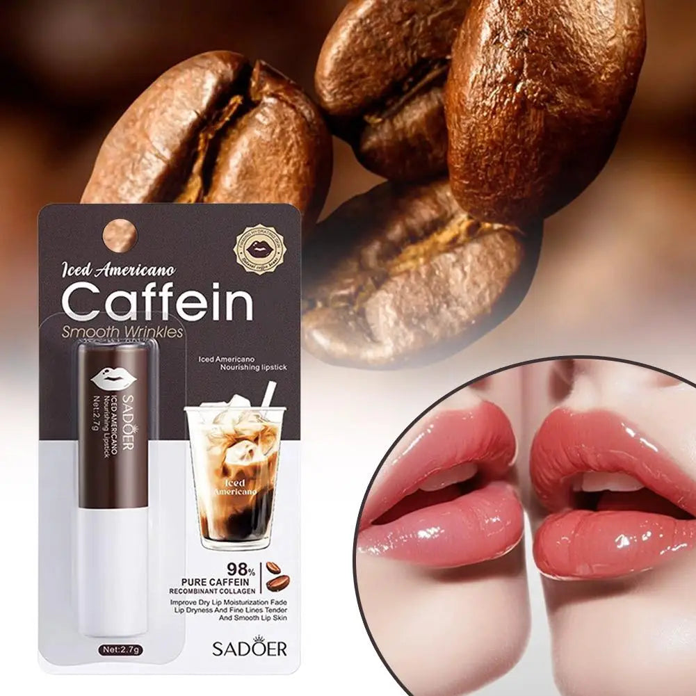 Caffeine Moisturizing Lip Balm Hydrating Nourishing Anti Cracking Reduce Lip Line Plump Lips Cream Peaceful Pleasures Health and Wellness