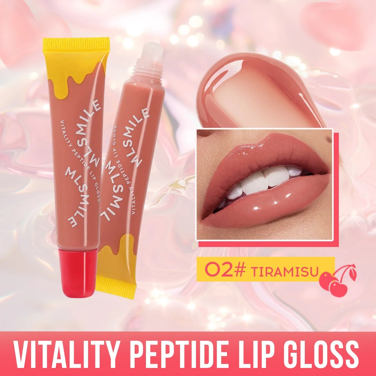 MLSMILE Peptide Lip Gloss – Plumping, Clear & Long-Lasting