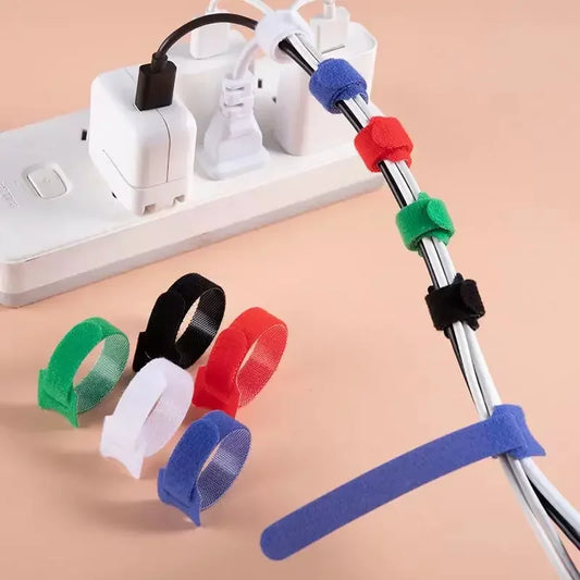 Reusable Hook & Loop Cable Ties 20cm 50pcs – Wire Organizer Reusable Cable Ties Peaceful Pleasures Health and Wellness