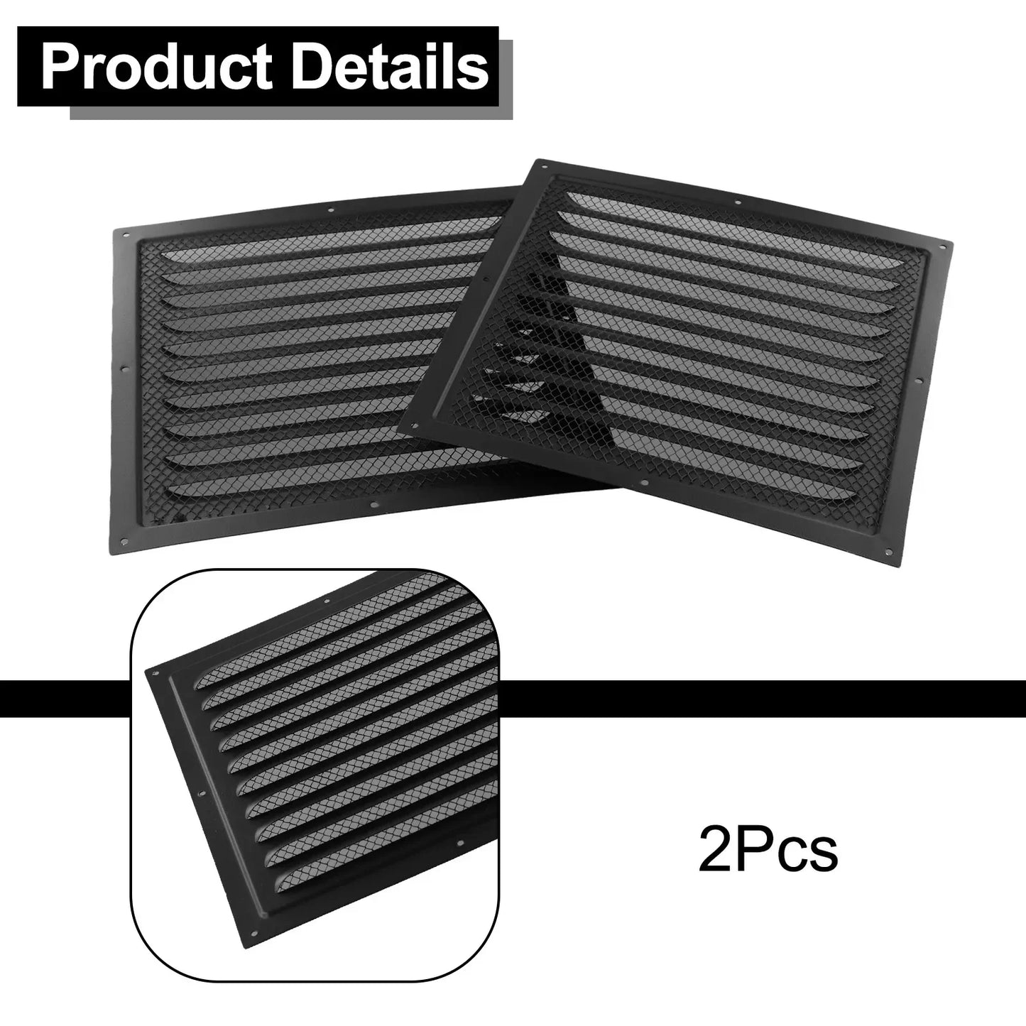 Stainless Steel Louver Vent Grille Cover 25x25cm | HVAC