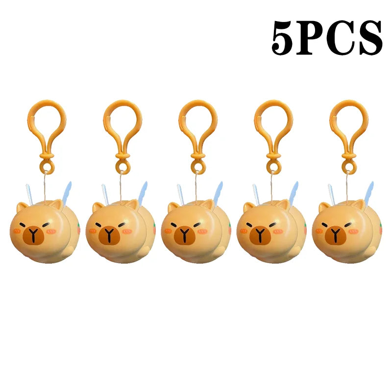 Capybara Pull String Flying Keychain & Bag Charm | 1–20 PCS