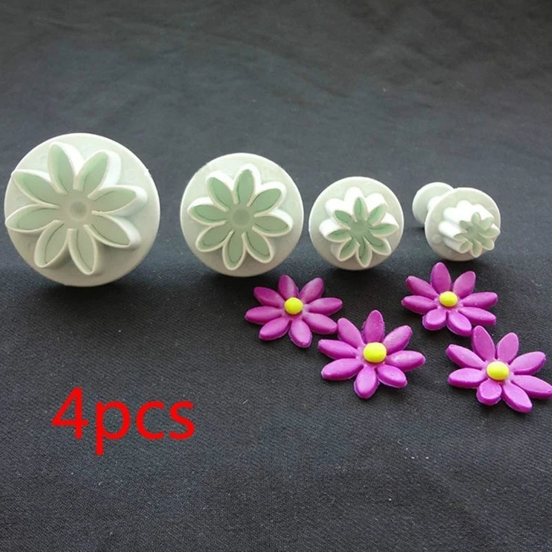 Daisy Sugar Flipping Embossing Mold Flower Cookie Sunflower Plunger