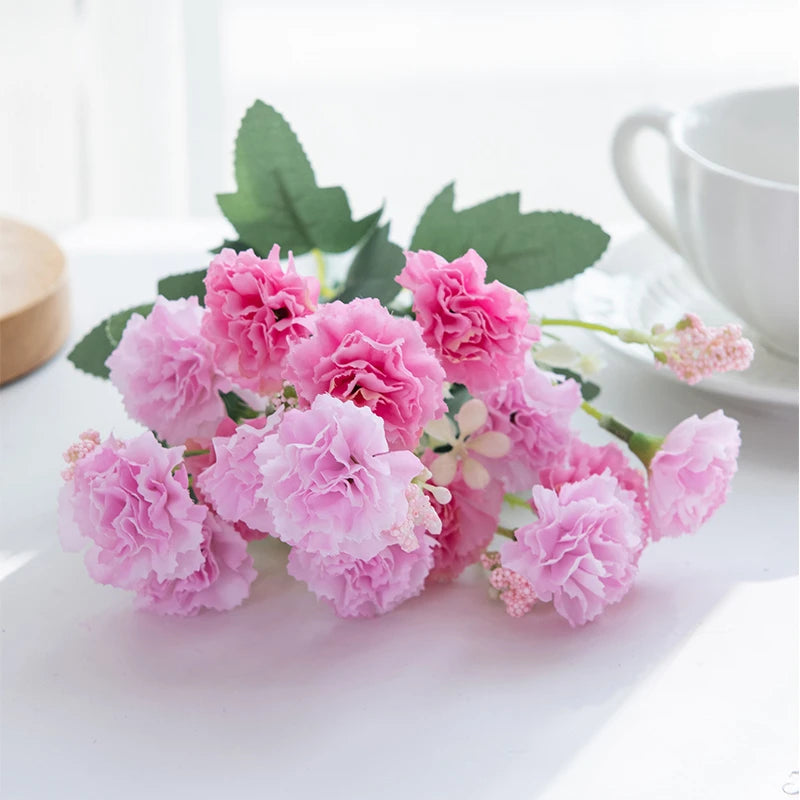 Artificial Silk Carnations 5/10pcs – Wedding & Home Decor