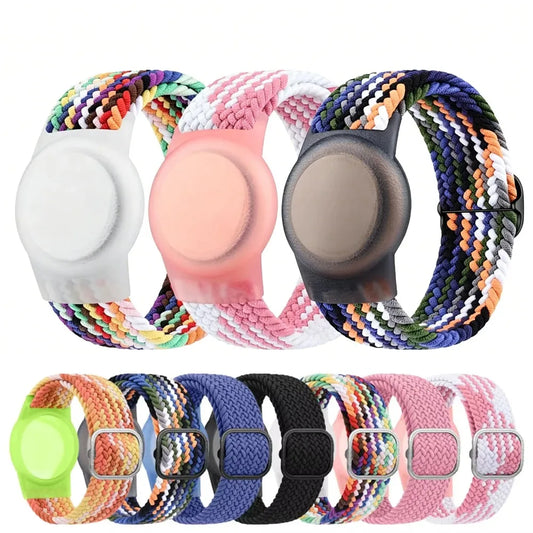 Nylon Braided AirTag Wristband – Kids GPS Tracker Bracelet AirTag Wristband Case Peaceful Pleasures Health and Wellness