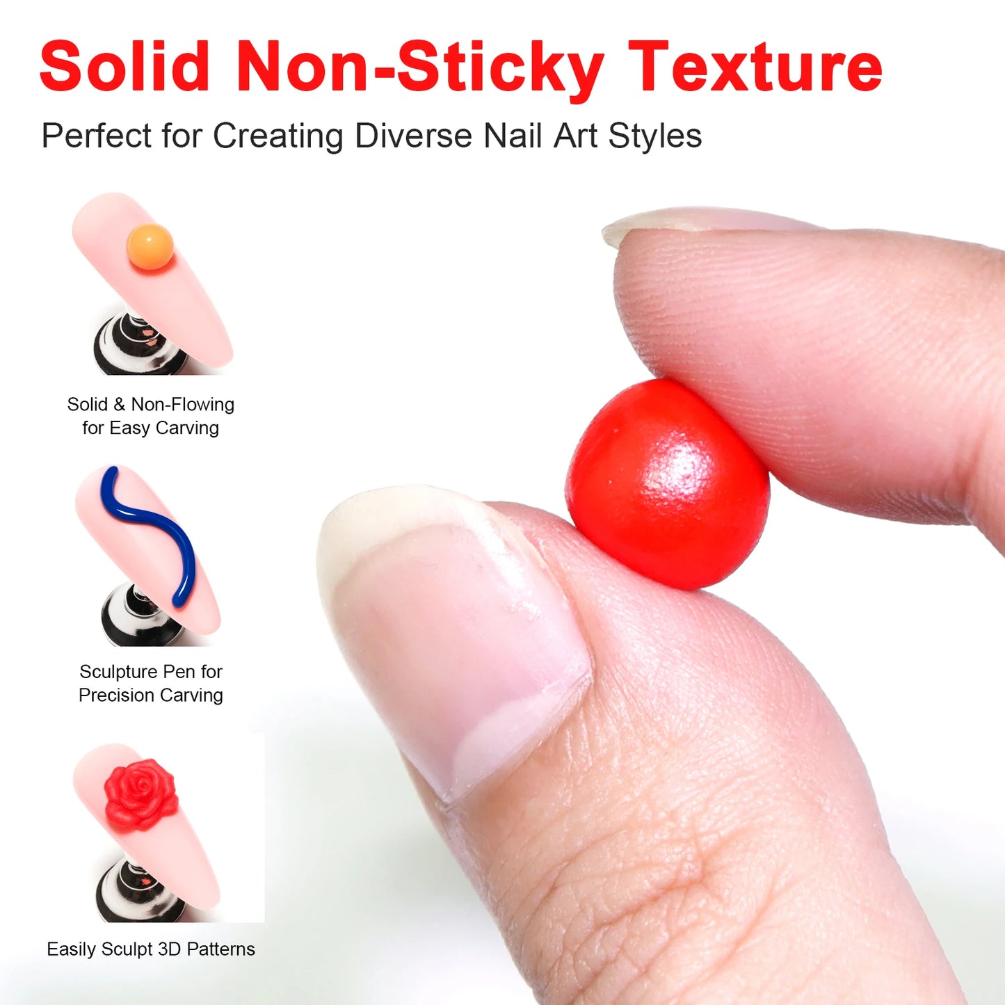 TWOING 12 Colors Non Sticky Soak Off Sculpture Gel Kit with Pen for 3D 4D Nail Art Firm Texture Carving and Sculpting Gel DIY Peaceful Pleasures Health and Wellness
