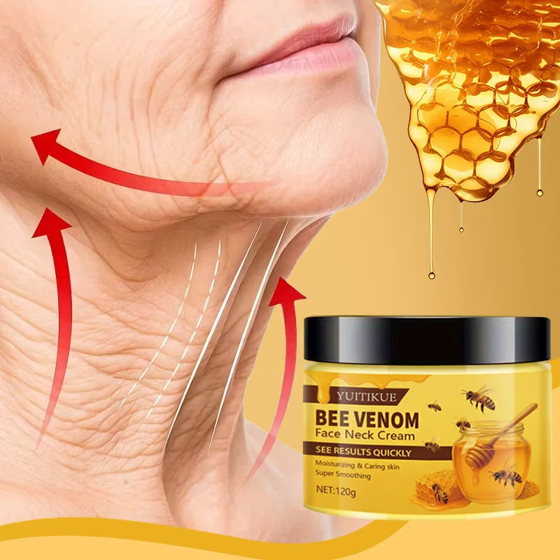 YUITIKUE Bee Venom Face Neck Cream 120g - Quick Results, Moisturizing & Smoothing, Firms & Lifts, All-in-One Care Peaceful Pleasures Health and Wellness