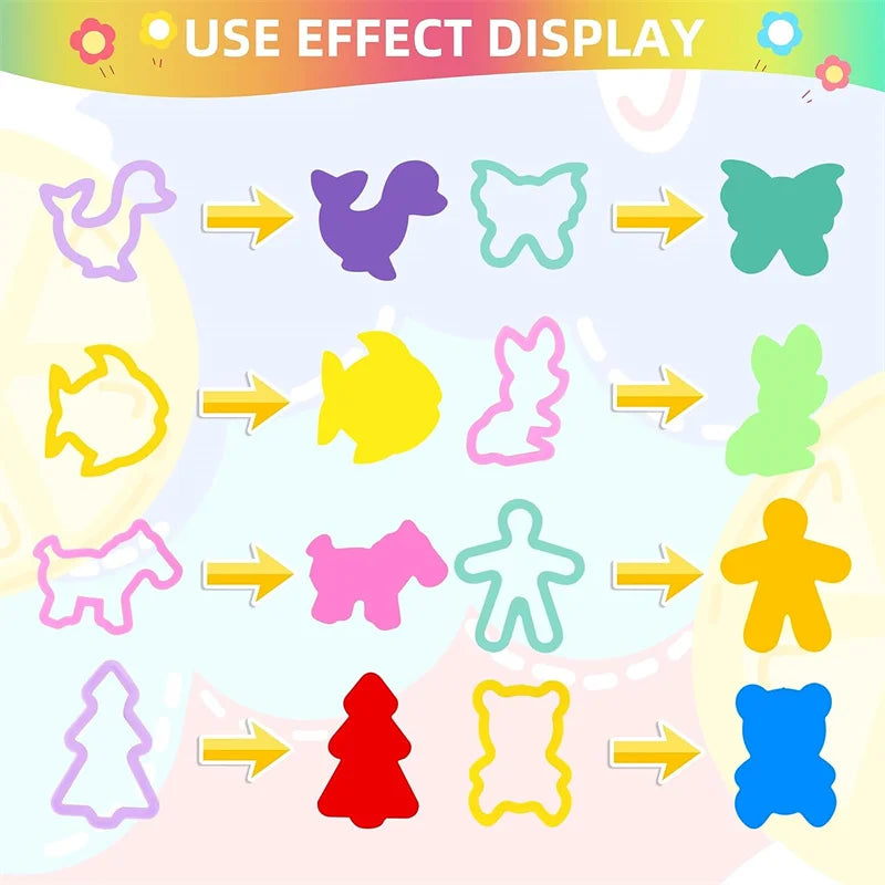 Playdough Tools Accessories Kids Plastic Plasticene Toys Animal