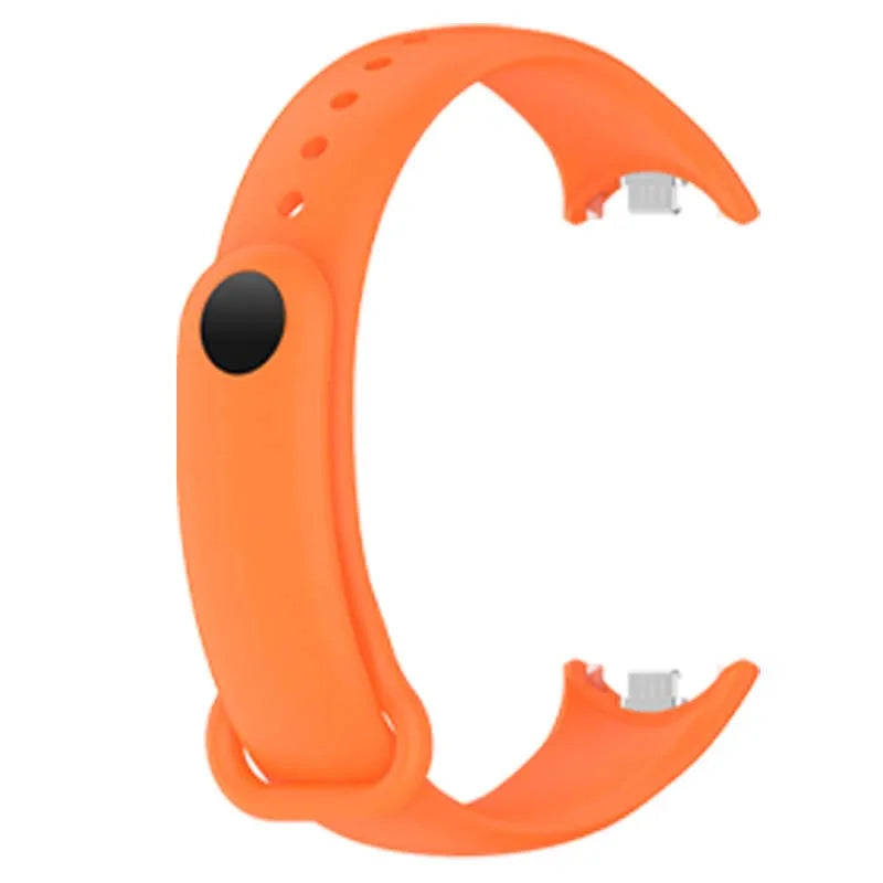 Silicone Sport Band for Xiaomi Smart Band 9 & Mi Band 8 Peaceful Pleasures Health and Wellness Orange