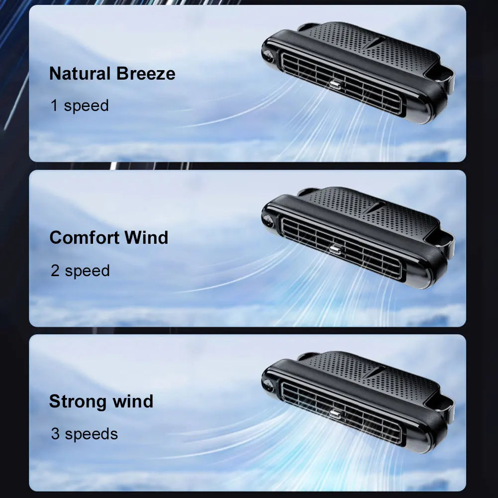 Backseat Cooling Fan Vehicle Rear Headrest Fans Three Adjustable Wind Speeds Portable Fan USB Car Fan for Sedan SUV RV Truck Peaceful Pleasures Health and Wellness