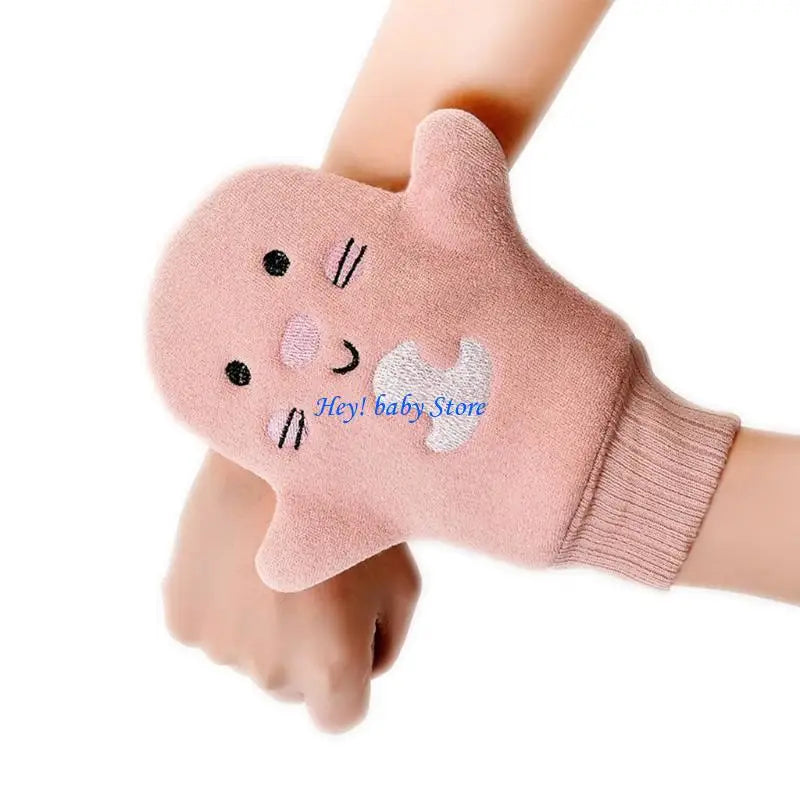 Kids Cartoon Cactus Bath Mitt – Soft Sponge Washcloth Glove