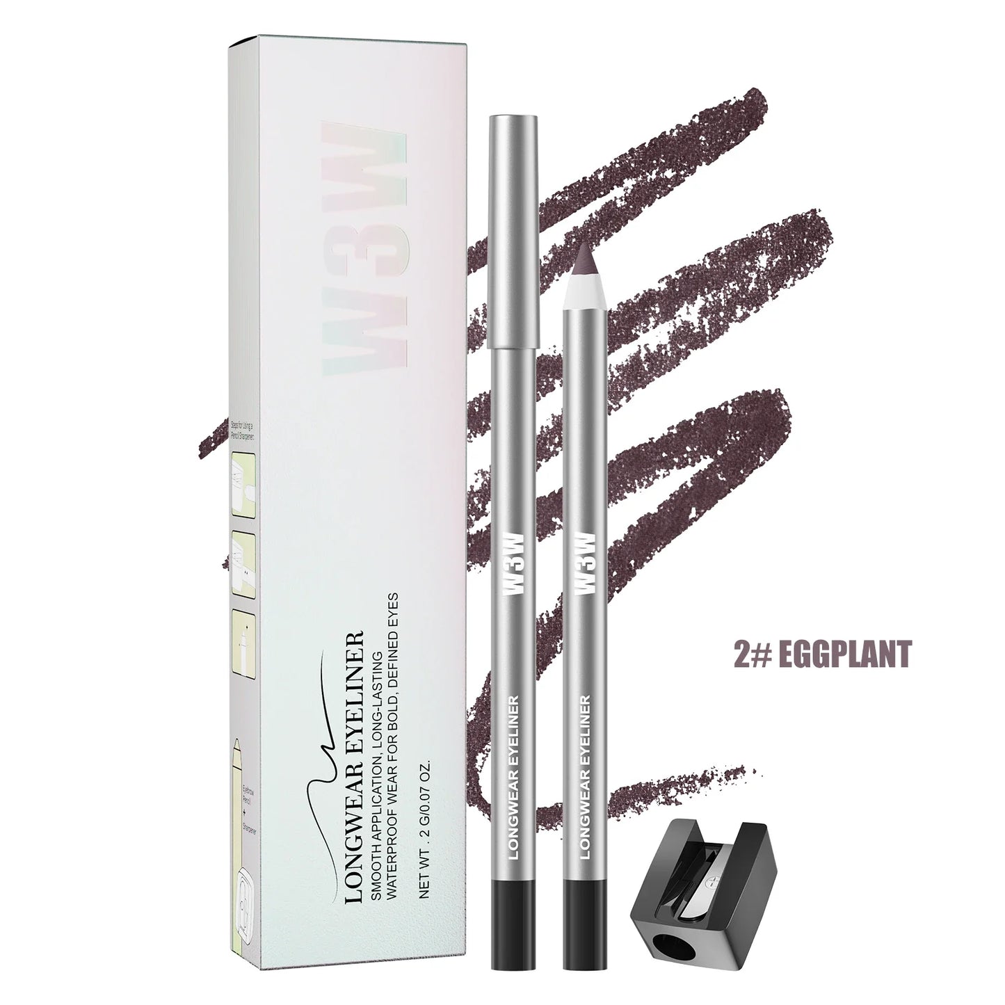 W3W 8-Color Matte Gel Eyeliner Pencil Set – Waterproof
