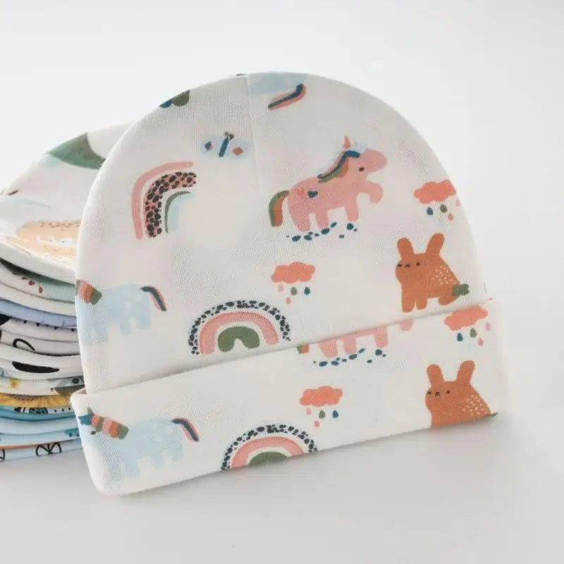 Newborn Baby Hats & Mittens 3-Set – Soft Cotton, 0–3 Months