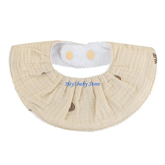 Adjustable Button Baby Bib & Burp Cloth | Soft Cotton 0–12M Baby Bib & Burp Cloth Peaceful Pleasures Health and Wellness