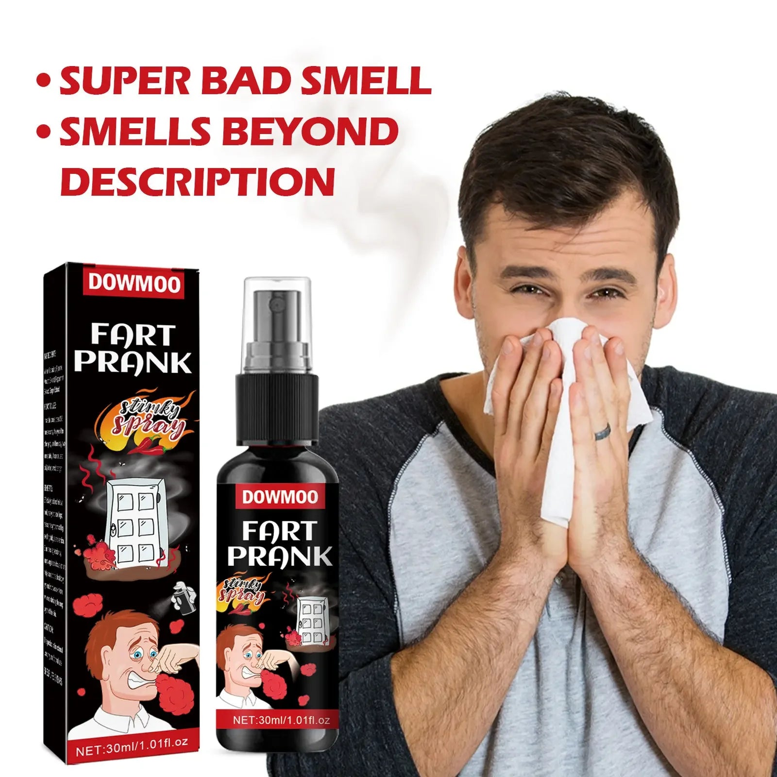 Liquid Fart Spray Terrible Smell Long Lasting Extra Strong Stinky Ass Prank Toy Joke Party Hilarious Gag Gifts Ass Fart Spray Peaceful Pleasures Health and Wellness