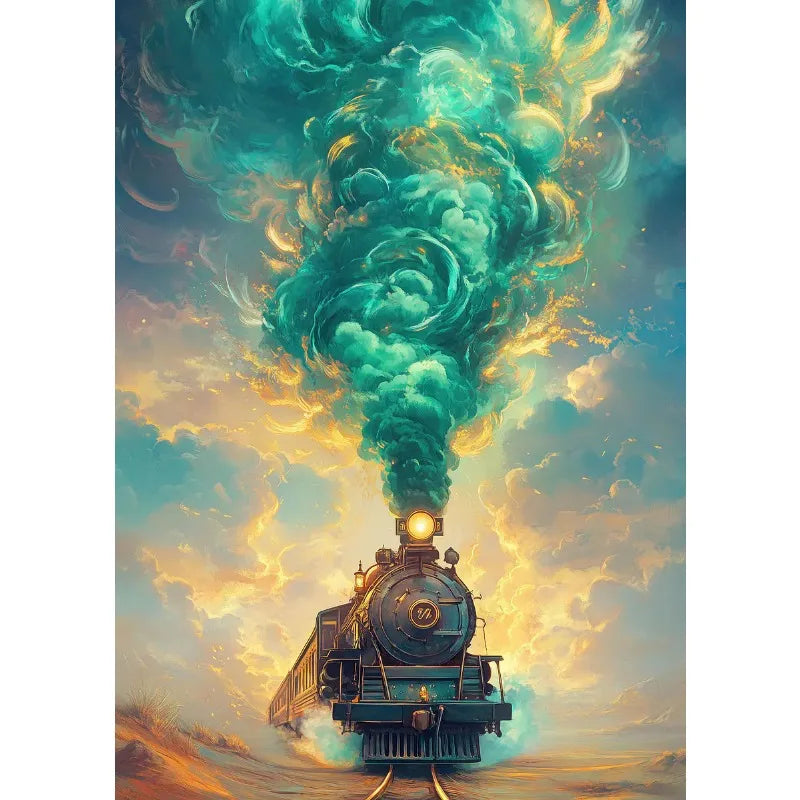 Steam Train Sunset Canvas Poster – Vintage Anime Wall Art Canvas Wall Art Peaceful Pleasures Health and Wellness 2 20x30cm Unframed