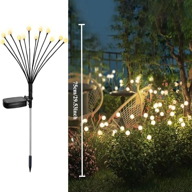 Solar Firefly String Lights – Outdoor Garden Lawn Stake Decor