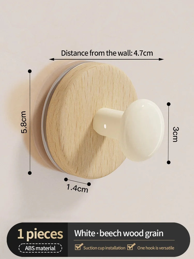 No-Drill Suction Cup Wall Hooks | Bathroom & Kitchen (1–3 Hooks)