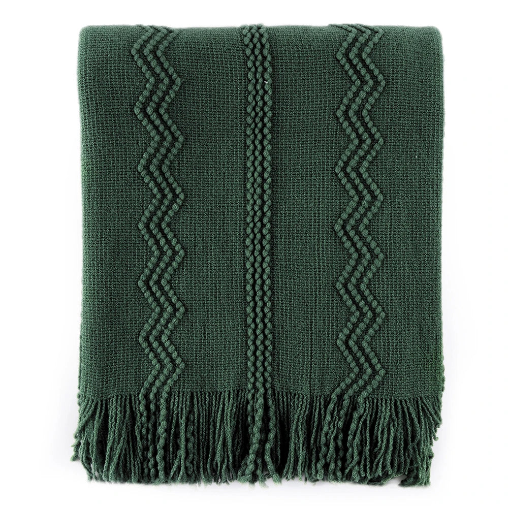Battilo Olive Green Throw Blanket for Bed Couch Plaid Knitted Throws Cozy Lightweight Sofa Blanket for Spring Living Room Decor Peaceful Pleasures Health and Wellness Christmas Green 127x152cm
