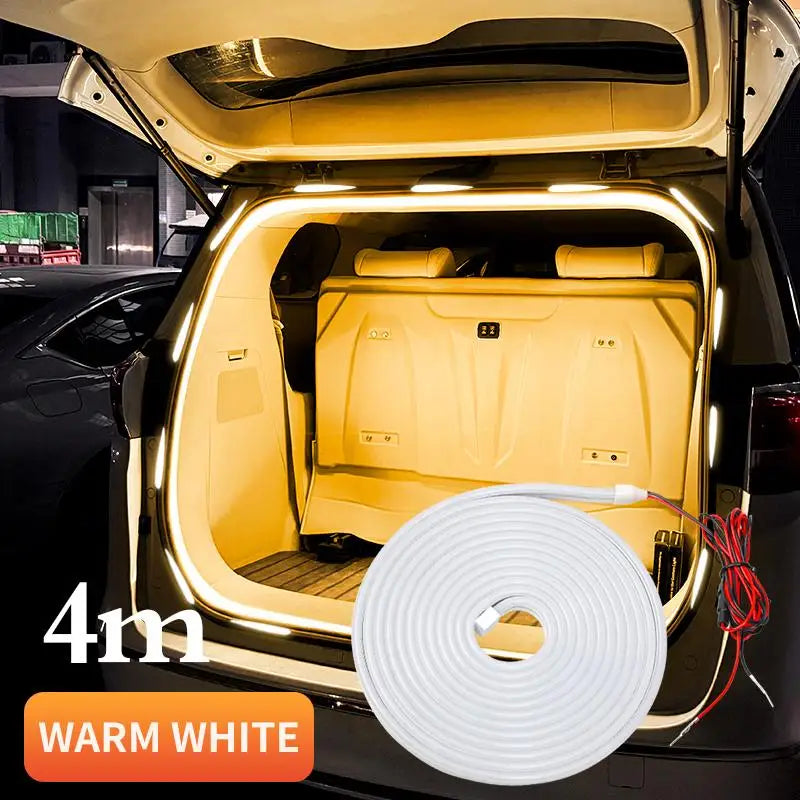 Car Trunk LED Light Strip | Dynamic Flow, Auto On/Off, 2m/4m