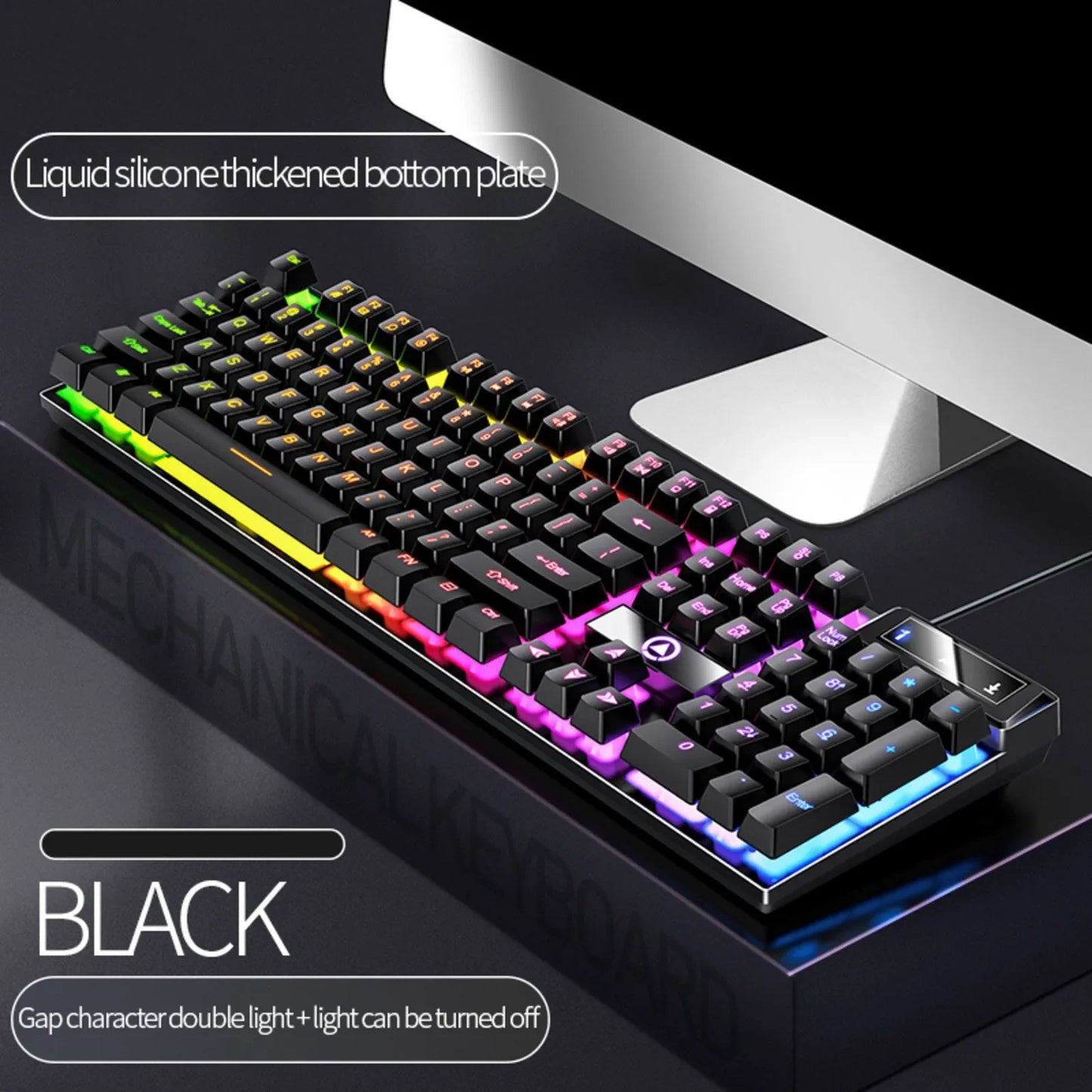 Carving K500 Wired Gaming Keyboard – RGB Backlit 104-Key