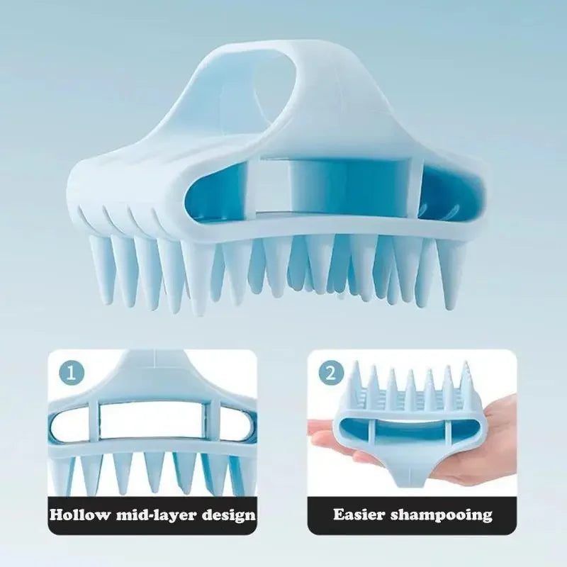 Scalp Massager Shampoo Brush Hair Washing Scalp Brush Soft Silicone Scalp Massager Hair Comb For Dandruff Removal Shampoo Brush Peaceful Pleasures Health and Wellness
