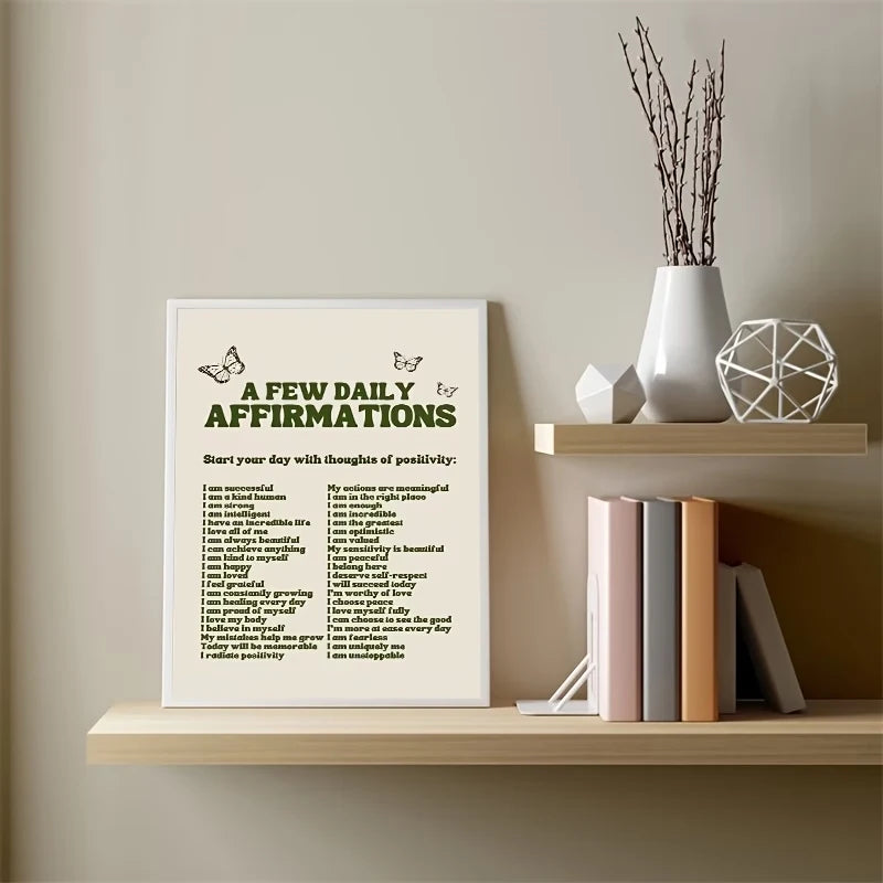Self-Love Quotes Canvas Wall Art Print | Inspirational Decor