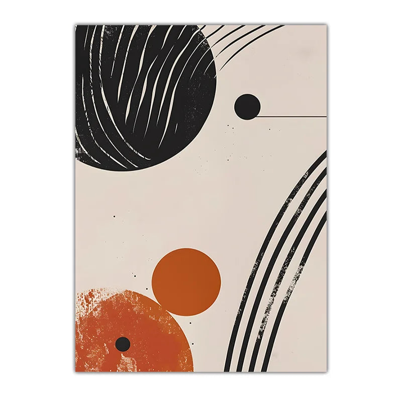 Abstract Geometric Canvas Wall Art | Modern Vintage Poster Print Canvas Wall Art Print Peaceful Pleasures Health and Wellness 04 50x70cm NoFrame China Mainland