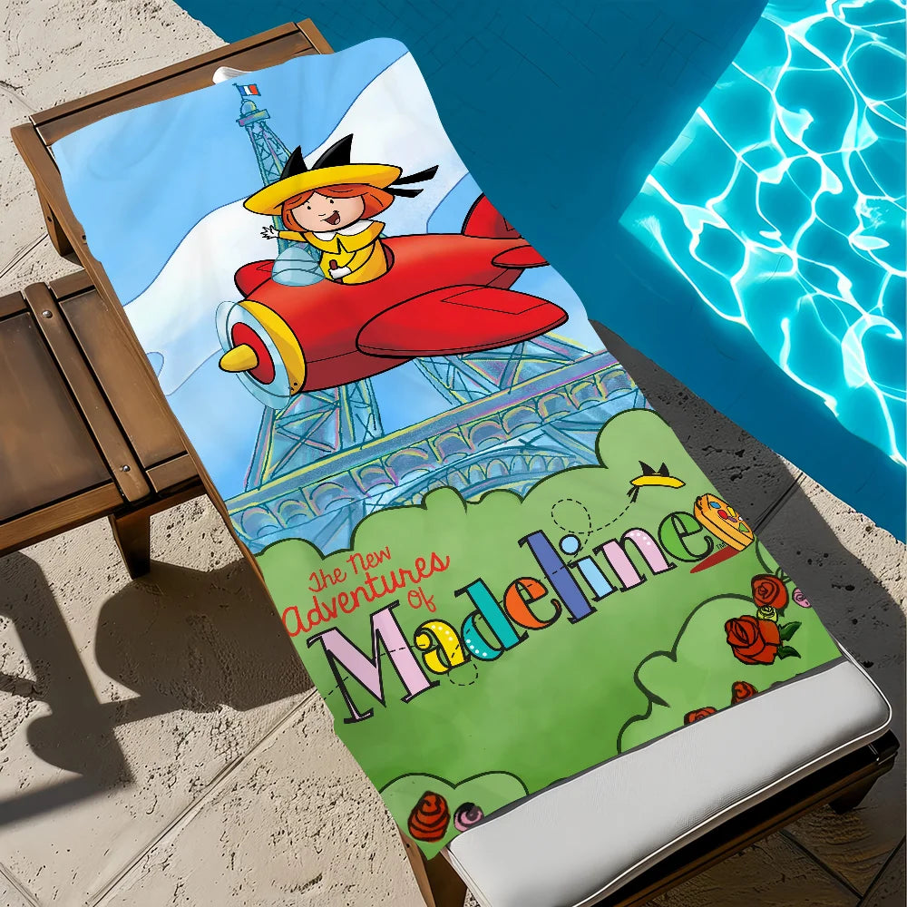 Madeline Cartoon Quick-Dry Beach Towel | Pool, Gym & Travel Quick-Dry Beach Towel Peaceful Pleasures Health and Wellness z4 STJ150x260CM