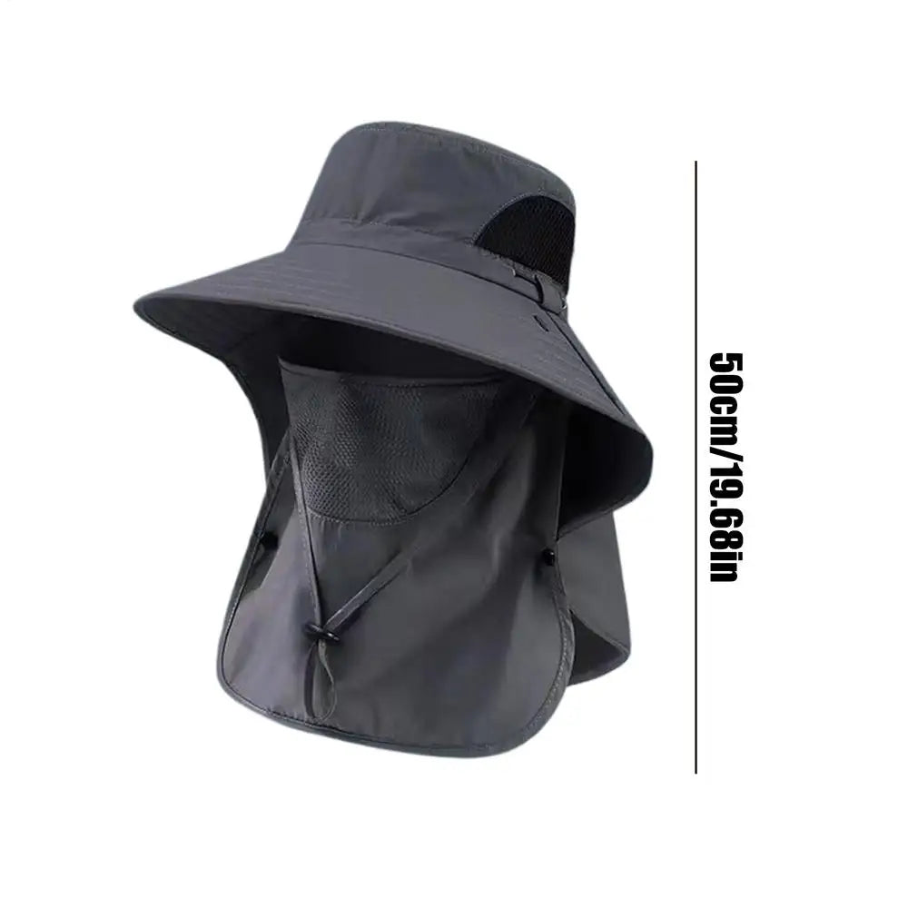 UV Sun Hat with Neck Flap – Unisex Fishing & Hiking Cap