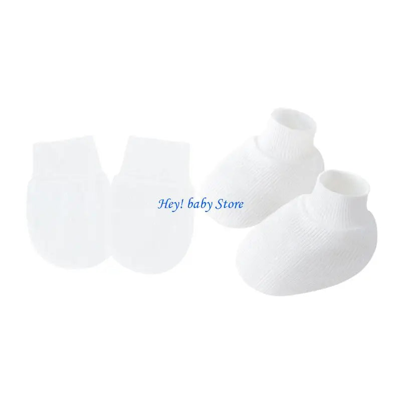 Baby Anti-Scratch Gloves & Socks Set | Newborn 0–6 Months